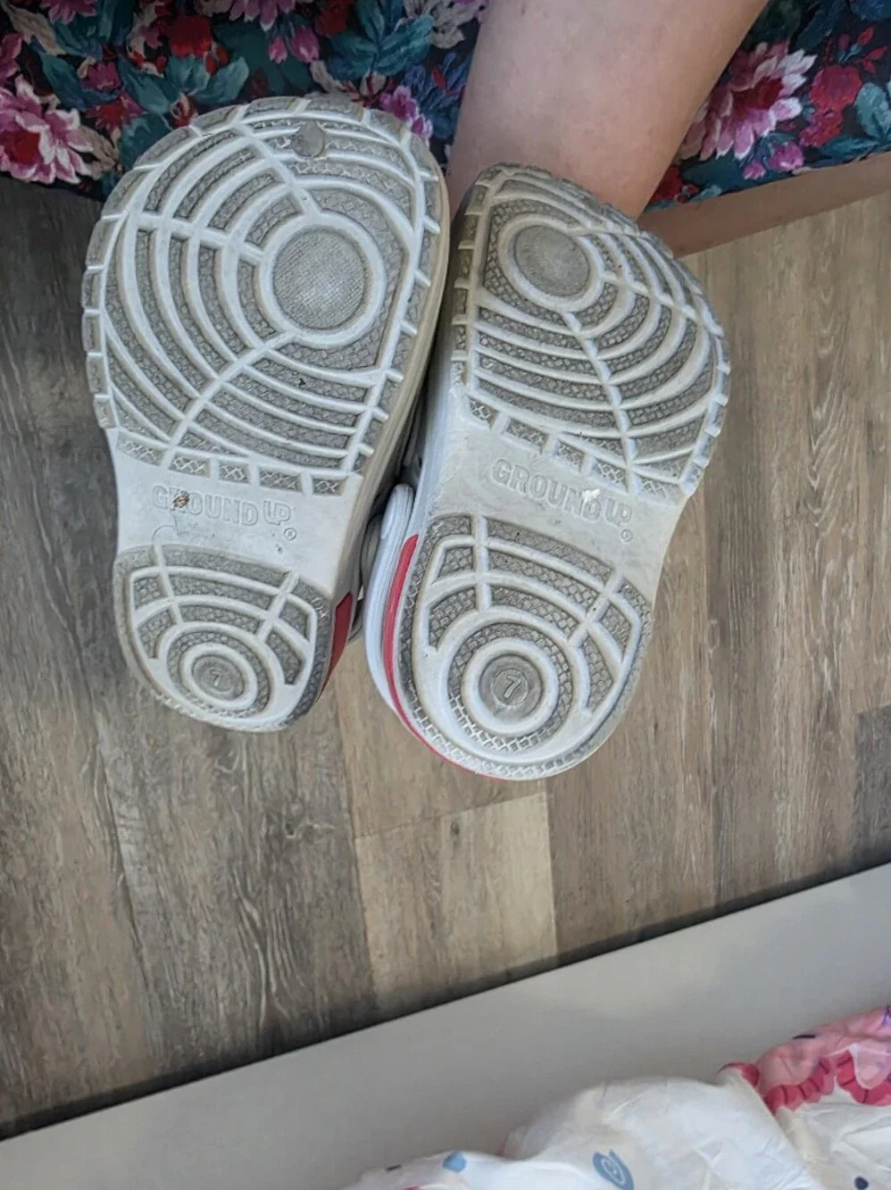 Kids Shark Clog Sandals - Gray with Red Accent